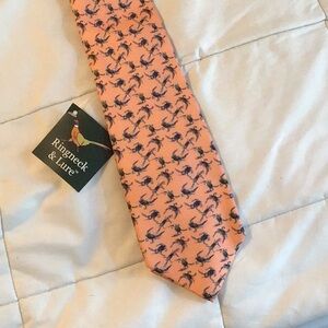 Ringneck & Lure Necktie ver fine 100% silk. Made in USA